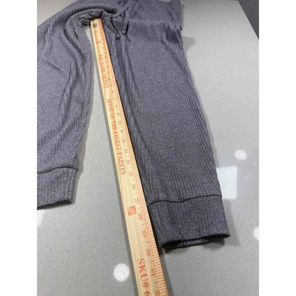 Alo Yoga Muse Ribbed Knit Sweatpants Joggers Purple Dusk Heather Medium